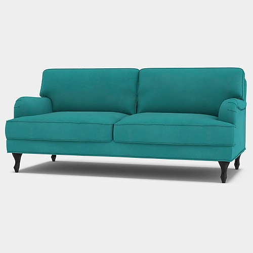 Sofaüberzug 3-Sitzer uni gesteppt Samt Überwürfe Image