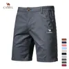 High-End besticktes Kamel 100% Baumwolle Casual Shorts Sommer Herrenmode Casual Sports bequeme elastische Taille Beach Shorts