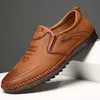 Männer Freizeit schuhe Lederschuhe Luxus Slipper Männer rutsch feste weiche Sohle atmungsaktive Leders chuh Slip auf Fahr schuhen Größe 45