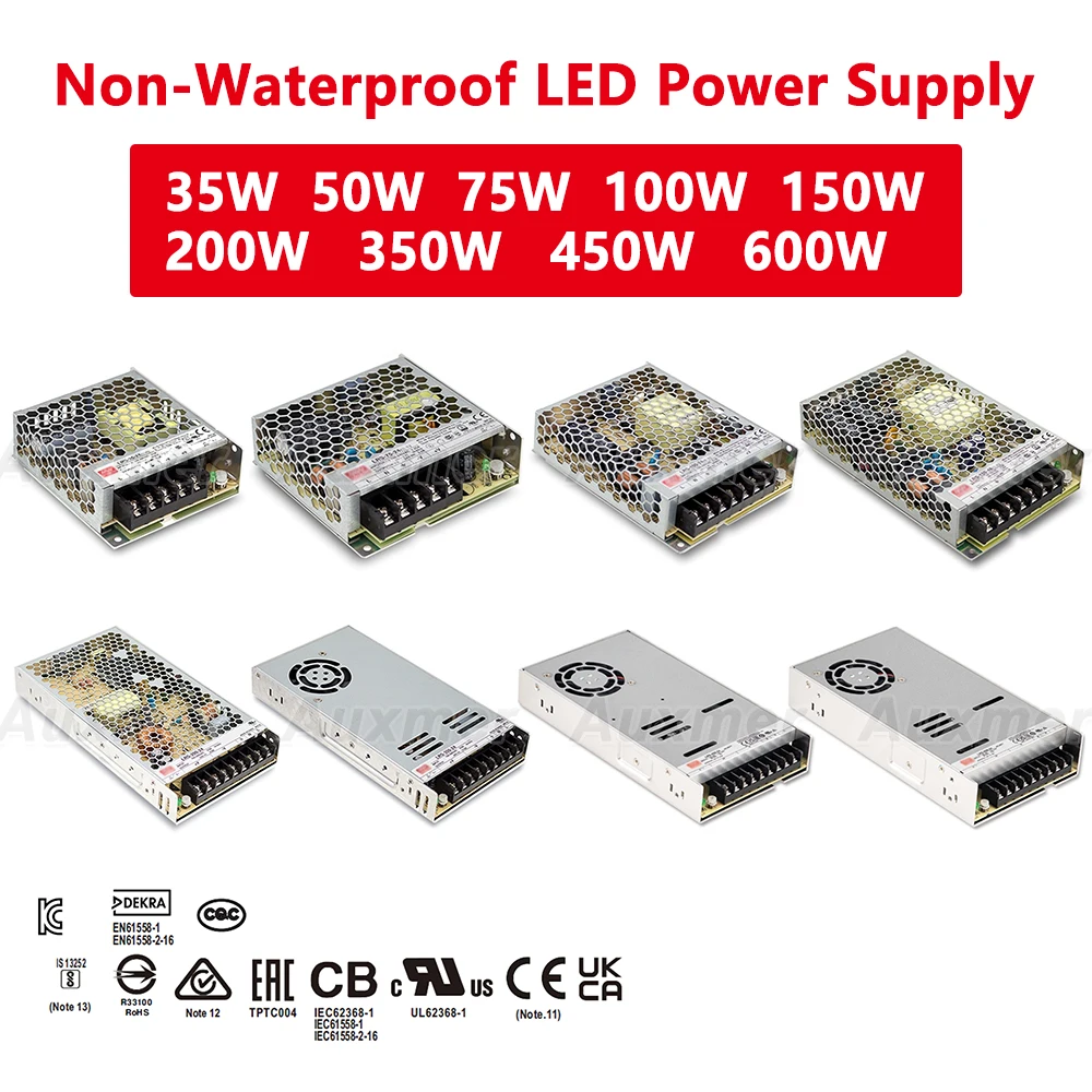 Nicht wasserdichtes LED-Netzteil, LED-Treiber, DC12/24 V, Adaptertransformator, Innenbereich, für LED-Streifenlichter, LED-Beleuchtung