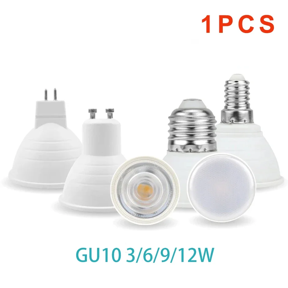 1PCS LED Spot Glühbirne GU10 LED Birne 220V 3/6/9/12W Mais Glühbirne geeignet für Küche, Schlafzimmer, Wohnzimmer, Flur