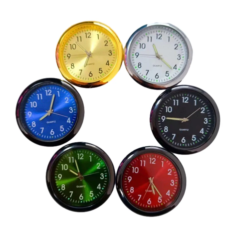 Auto Uhr Armaturen brett Auto Uhr Innendekoration tragbare Mini-Uhr Dekoration leuchtende analoge Uhr Ornamente für Autos Image
