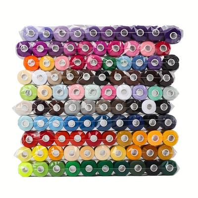 TEMU 100 Colors/set Household Diy Sewing Machine Small Thread Hand Sewing Thread 402 Sewing Thread 400 Yards Multifunctional Polyester Thread