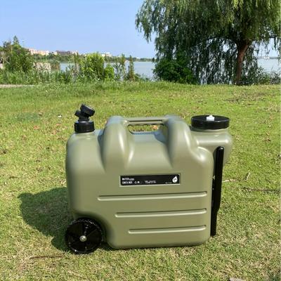 TEMU 28l Portable Water Container With Wheels - Large Capacity, Pe Square For Camping, Hiking & Image