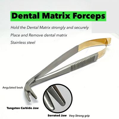 1pc Dental Matrix Band Holding Forceps, Sectional Hold Matrix Inserting Forceps, Band Holding, Inserting And Removing Forceps, Tungsten Carbide Jaw.