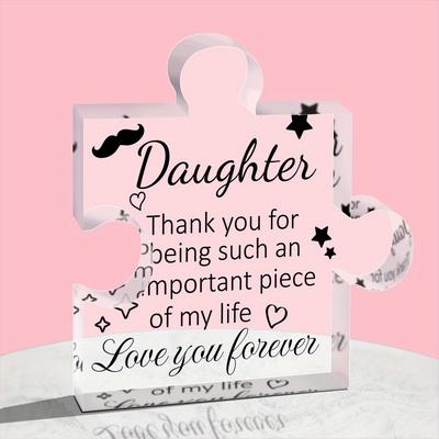 TEMU 1pc, Acrylic Desk Plaque Gifts For Daughter - You Will Be Girl - Daughter Gifts From Mom, Dad For Birthday, Graduation, Wedding - Halloween Thanksgiving Christmas Day Gifts For Daughter