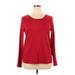 J.Jill Long Sleeve T-Shirt: Red Tops - Women's Size X-Large