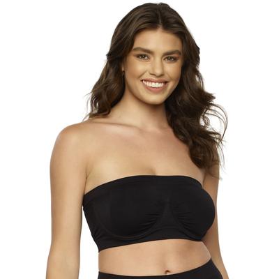Plus Size Women's Body Smooth Seamless Underwire Bandeau Bra Bandeau Bra by Paramour by Felina in Black (Size 1X)