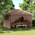Tendone per Feste Pieghevole Pop-Up con 4 Pareti Marrone - Vidaxl