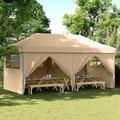 Tendone per Feste Pieghevole Pop-Up con 4 Pareti Beige - Vidaxl