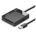 Ugreen - Lettore di schede di memoria SD/micro sd/cf/ms, presa usb 3.0 1m - nero