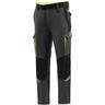 Dc Tech Trousers pantaloni tecnici grigio scuro/giallo fluo Tg.M con inserti di rinforzo sulle