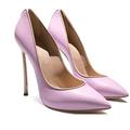DIGJOBK Heels for Women Women's high-Heeled Shoes Metal Decoration Ultra-high Thin high-Heeled Pointed high-Heeled Shoes Party Women's high-Heeled Shoes Large(Color:Pink,Size:10)