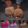2020 pelzige Hausschuhe Frauen Pelz Hause Flauschigen Plüsch Pelzigen Sommer Wohnungen Süße Damen Schuhe Größe 36-43 Lila rosa Farbe