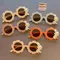 2023 neue Kinder Bunte Vintage Blumen Daisy Sonnenbrille UV400 Mädchen Jungen Mode Schutz Sonnenbrille Kinder Sonnenbrille