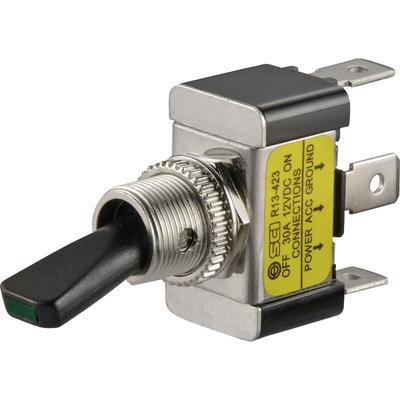1587695 Kfz-Kippschalter TC-R13-423L green 12 v/dc 30 a 1 x Aus/Ein rastend 1 St. - Tru Components Image