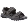 Sandale WALDLÄUFER "Harald", Herren, Gr. 10 (44,5), grau, Nubukleder, sportlich, Schuhe, Sommerschuh, Klettschuh, Outdoorsandale, mit Klettriemchen, H-Weite