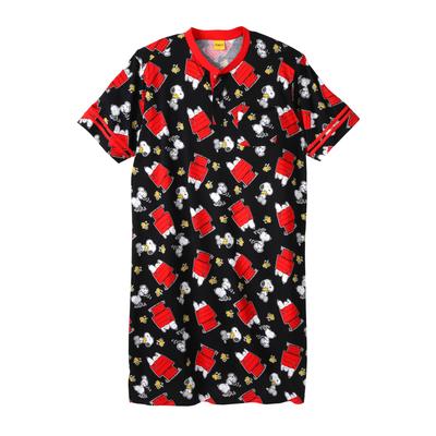 Men's Big & Tall Licensed Novelty Nightshirt by KingSize in Snoopy Woodstock Toss (Size 6XL/7XL) Pajamas