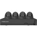 Foscam FN9108E-T4-2T black LAN IP-Kit videocamere sorveglianza 8 canali con 4 camere 3840 x 2160