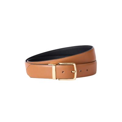 Women's Reversible Pant Belt by Accessories For All in Cognac Black (Size 18/20)