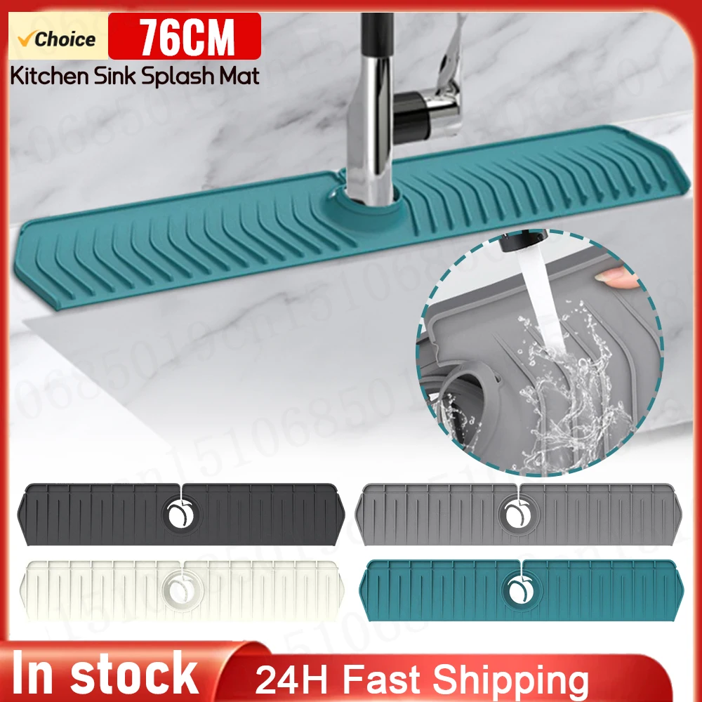 Silikon Küchen spüle Spritz matte einfach zu installieren Küchen spüle Wasserhahn Spritz schutz für Küchen theke Bad für Wasserhahn