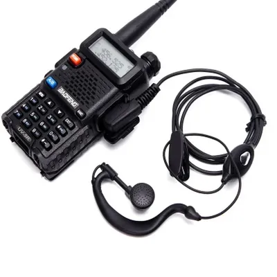 2-poliges, am Kopf montiertes Walkie-Talkie-Headset-Mikrofon-Walkie-Talkie-Funksicherheits-Headset