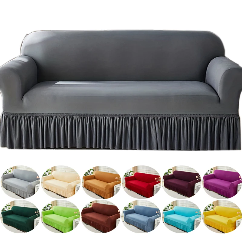 1pc Sofa Schon bezug mit Rock L-förmige Sofa bezug Couch bezug für Schlafzimmer Büro Wohnzimmer Wohnkultur Möbels chutz