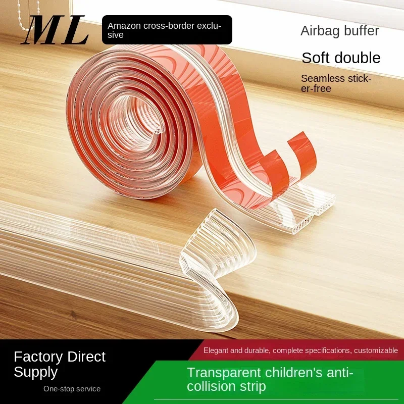 Hohler Antikollisionsstreifen für Kinder, PVC, transparent, weich, für Babytisch, Kantenwand, Eckglas, Couchtisch, Kantenschutz Image