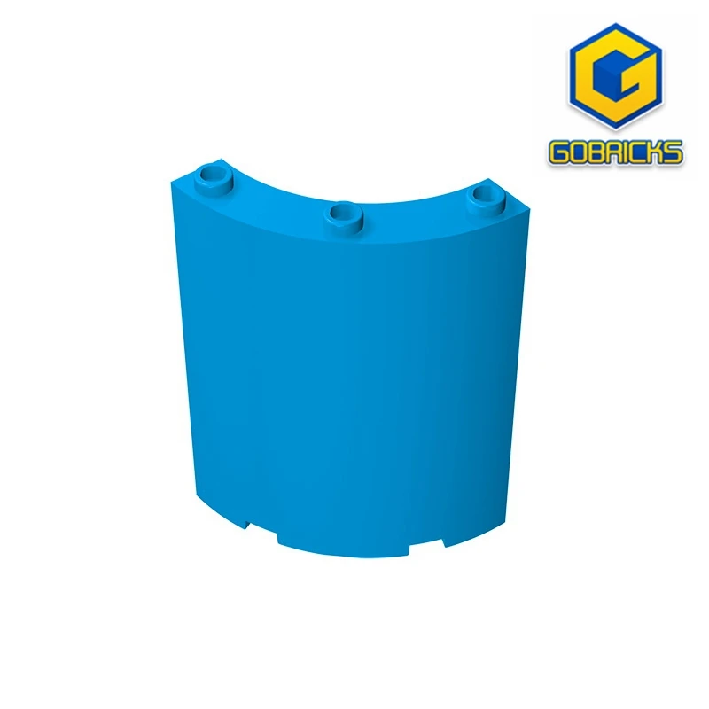 Gobricks GDS-774 WANDELEMENT 4X4X6 RUND kompatibel mit Lego 30562 46361 DIY-Lernbausteinen für Kinder, technisch Image