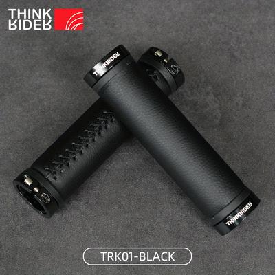 TEMU Upgrade Your Bicycle With Thinkrider's Fiber Leather Handlebar Grips - Non-slip Aluminum Lock For City Bikes & Scooters! Image