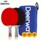 TEMU 1set, Professional Table Tennis Rackets With 2 Pong Balls And Storage Bag, Double Sided Rubber Pong Paddle