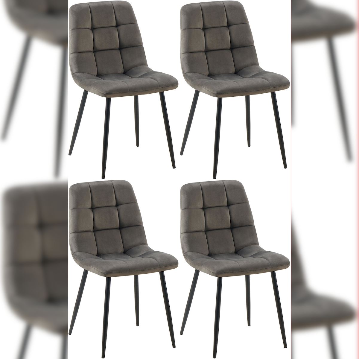 CLP 4er Set Esszimmerstühle Antibes anthrazit Image