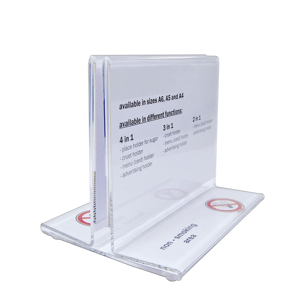 2x Tischaufsteller "2in1" aus Acrylglas A6 Image
