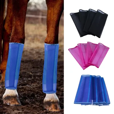 Loose Fitting Horse Fly Leggings Breathable Tear-Resistant Fine Mesh Leg Guards Stay-on Comfortable