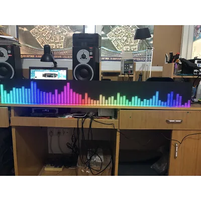 Professional full color RGB sound control remote control music spectrum display KTV rhythm light 160 mode new product 4xP5 P4