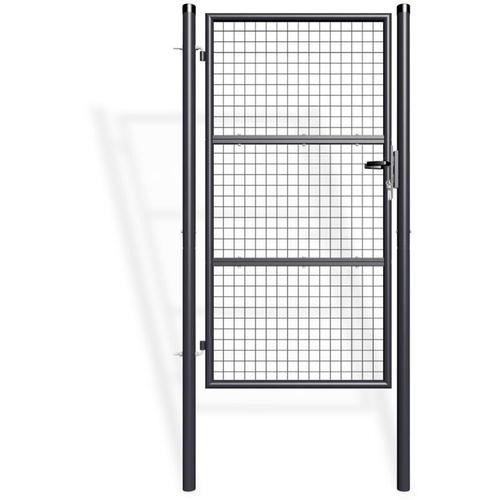 Zauntor Metall 1m OLGA 100 x 180 cm Anthrazitgrau