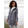Outdoorjacke FRENCH CONNECTION, Damen, Gr. XL (48/50), blau, Web, Obermaterial: 100% Baumwolle. Futter: 85% Polyester, 15% Baumwolle. Ärmelfutter: 100% Polyester, unifarben, casual, figurumspielend ca. Mitte Oberschenkel, Langarm mit Druckknopf,...