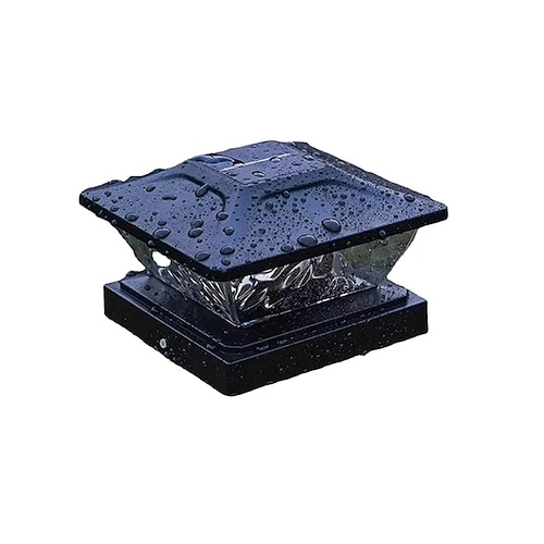 nuova luce solare per recinzione quadrata a led ad energia solare luce solare bianca lampada calda illuminazione esterna pilastro impermeabile ip65 lampada solare esterna per giardino 1pz