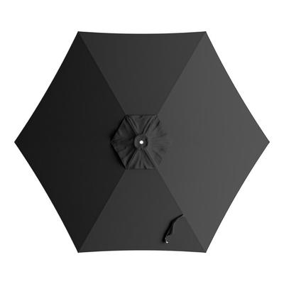 Lancaster Table & Seating 9' Round Raven Black Replacement Umbrella Canopy for Aluminum Push Lift Umbrellas