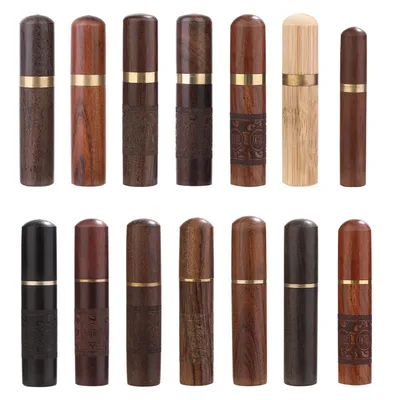 Fenrry 1Pcs Sewing Needles Holder Box Wooden Tube Storage Case Embroidery Needles Container DIY Hand Sewing Tools Organizer