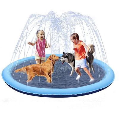 Splash Pad, 39in/59in/67in Anti-Slip Splash Pad for Kids Dogs Thickened Dog Pool Splash Sprinkler Pad Durable Summer Outdoor Water Toys for Baby Toddler Boys Girls Pet