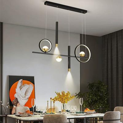 LED Pendant Light Dining Table Lamp with Remote Control100 cm Height Adjustable Office Chandelier for Kitchen Bedroom Living Room Hanging Light 110V-220V