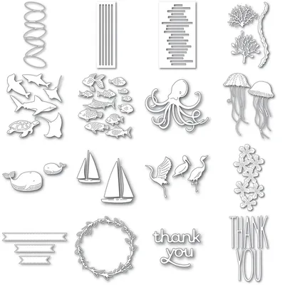 2021 AliliArts Metal Cutting Dies Shark & turtle diy Scrapbooking Photo Album Decorative Embossing
