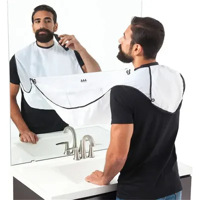 Waterproof Shaving Apron Beard Collector Hair Catcher Men Beard Trimming Cape with Suction Cups Man
