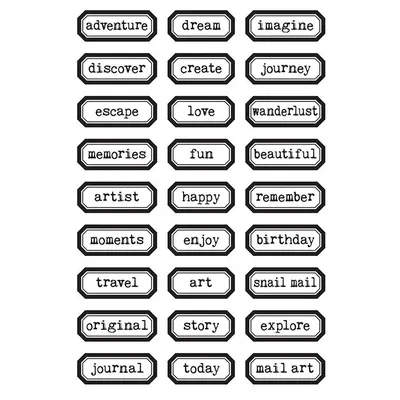 2023 March New Retro Word Labels Pattern Clear Stamps For Making Paper Greeting Card Decorate