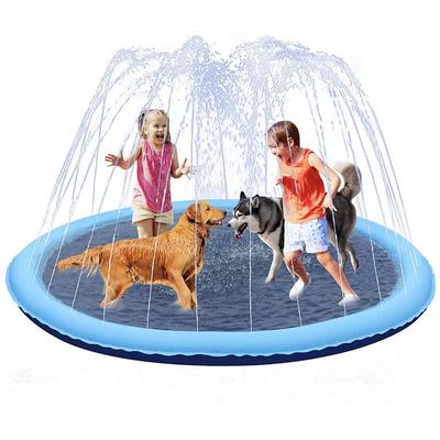 Splash Pad, 39in/59in/67in Anti-Slip Splash Pad for Kids Dogs Thickened Dog Pool Splash Sprinkler Pad Durable Summer Outdoor Water Toys for Baby Toddler Boys Girls Pet