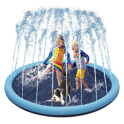 Splash Pad, 67in Anti-Slip Splash Pad for Kids Dogs Thickened Dog Pool Splash Sprinkler Pad Durable Summer Outdoor Water Toys for Baby Toddler Boys Girls Pet