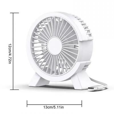 4 Inch Mini USB Fan Portable DC Desk Cooler Cooling for Notebook Laptop Personal Adjustment Fan Table Fan Home Office Outdoor Summer Supplies Use Tiny Air Cooler Fan Gift