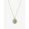 Damen Anhänger Halskette Vintage Halskette Halskette Königliches Blau Himmelblau Gold Edelstahl Elegant Vintage Mode Schneeflocke Augen