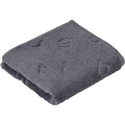 Badetuch BUGATTI "Trentino", grau (flanell), B:67cm L:140cm, Walkfrottier, Baumwolle, Handtücher (Packung), all over Logoeinwebung Image